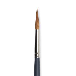 Winsor & Newton Professional Watercolor Synthetic Sable Brush - Pointed Round, Size 8, Short Handle (close-up)