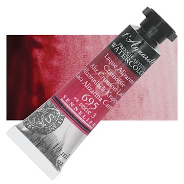 Open in modal - Sennelier French Artists' Watercolor - Alizarin Crimson Lake, 10 ml, Tube and swatch