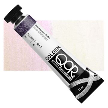 Open in modal - QoR Modern Watercolor - Interference Violet, 11 ml tube and swatch