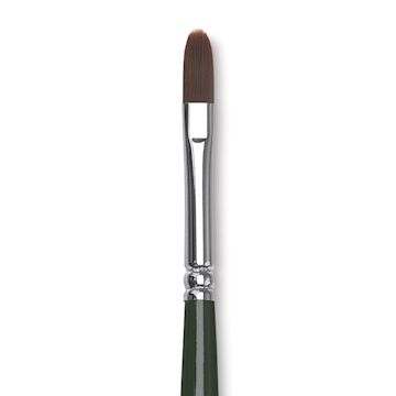 Open in modal - Silver Brush Ruby Satin Synthetic Brush - Filbert, Size 2, Long Handle close-up