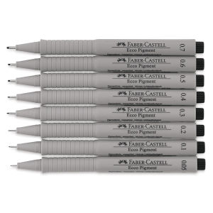 Faber-Castell Ecco Pigment Pens - Set of 8