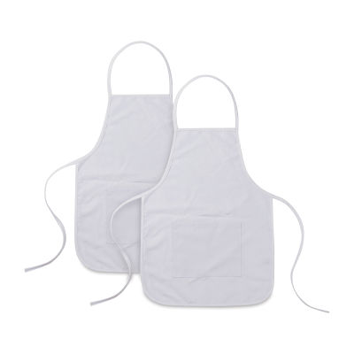 Craft Express Sublimation Printing Apron - Child, White, Pkg of 2 (out of packaging)