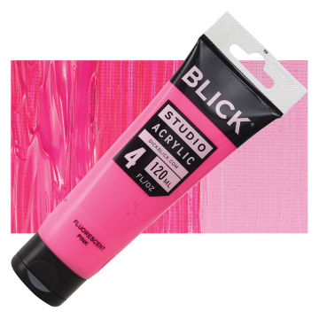 Blick Studio Acrylics - Flourescent Pink, 4 oz Tube