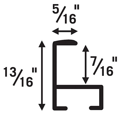 Nielsen Bainbridge Metal Frame Kits - Chart showing dimensions of frames