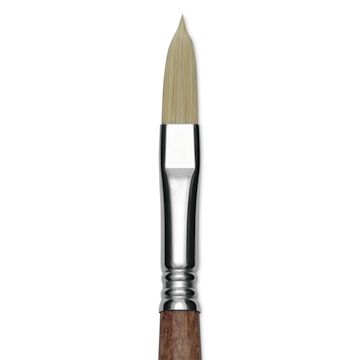 Open in modal - Escoda Futura Synthetic Bristle Brush - Series 5418, Long Filbert, Size 10, Long Handle, close-up