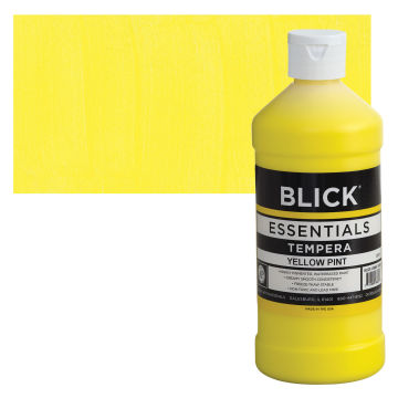 Blick Essentials Tempera - Yellow, Pint with swatch