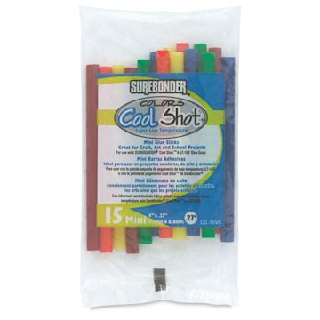 Open in modal - Surebonder Cool Shot Colored Mini Glue Gun Glue Sticks - 4" Long, Pkg of 15