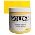 Golden Heavy Body Artist Acrylics - Benzimidazolone Yellow Medium, 16 oz