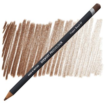 Open in modal - Derwent ProColour Colored Pencil - Copper Beech pencil and swatch