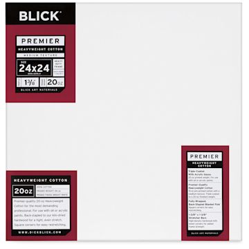 Open in modal - Blick Premier Heavyweight Stretched Cotton Canvas - 24" x 24", 1-3/8" Profile