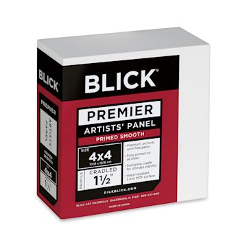 Open in modal - Blick Premier Artists' Panel - Gallery Cradle, 1-1/2", 4" x 4" side view
