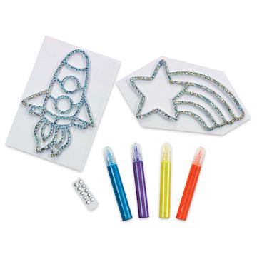 Open in modal - Creativity for Kids Window Art Mini Kit - Outer Space (Kit contents)