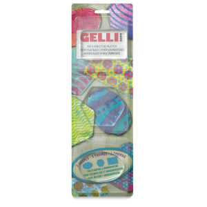 Gelli Arts Gel Printing Plates-Mini Set of 3 Oval, Rectangle & Hexagon Outside of Package