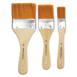 Blick Essentials Value Brush Set - Utility Brushes, Brown Nylon, Set of 3