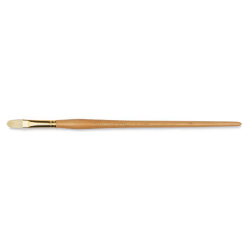 Raphaël D'Artigny Interlocked White Bristle Brush - Filbert, Long Handle, Size 10