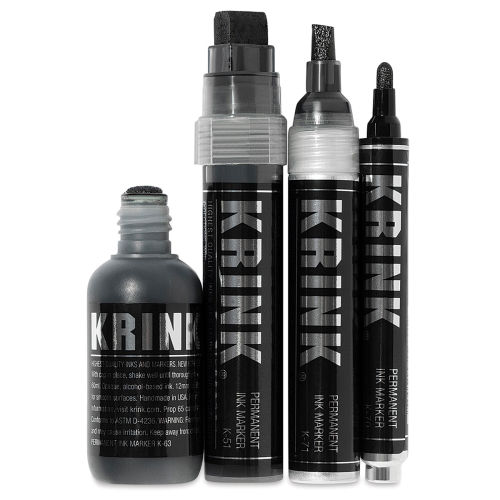 Krink Super Black Permanent Ink Markers Set
