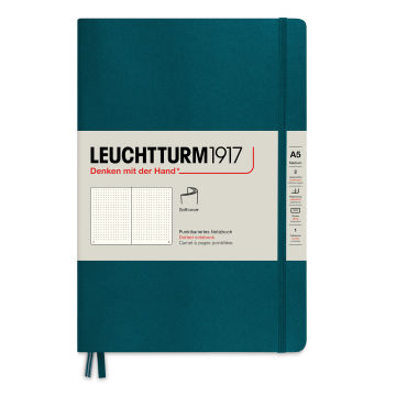 Leuchtturm1917 Dotted Softcover Notebook - Pacific Green, 5-3/4" x 8-1/4"