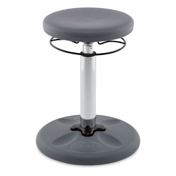 Open in modal - Kore Design Kids Tall Adjustable Chair - Grey, Shown at minimum height.