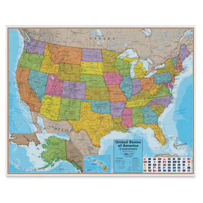 Waypoint Geographic Blue Ocean Series Wall Map - United States