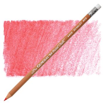 Open in modal - General's Pastel Chalk Pencil - Scarlet pencil and swatch