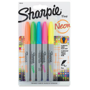 Sharpie Neon Markers - Front of Set of 5 Marker package