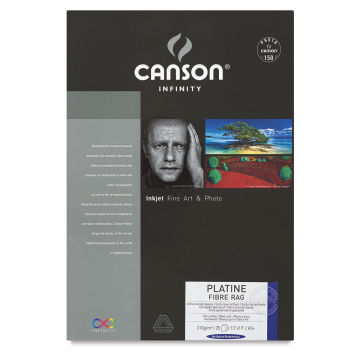 Canson Infinity Platine Fibre Rag - Front of package of 25 sheets
