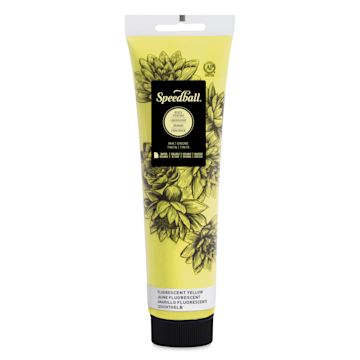 Open in modal - Speedball Water-Soluble Block Printing Ink - Fluorescent Yellow, 5 oz