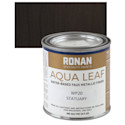 Ronan Aqua Leaf Water-Based Faux Metallic Color - Statuary, 1/2 Pint