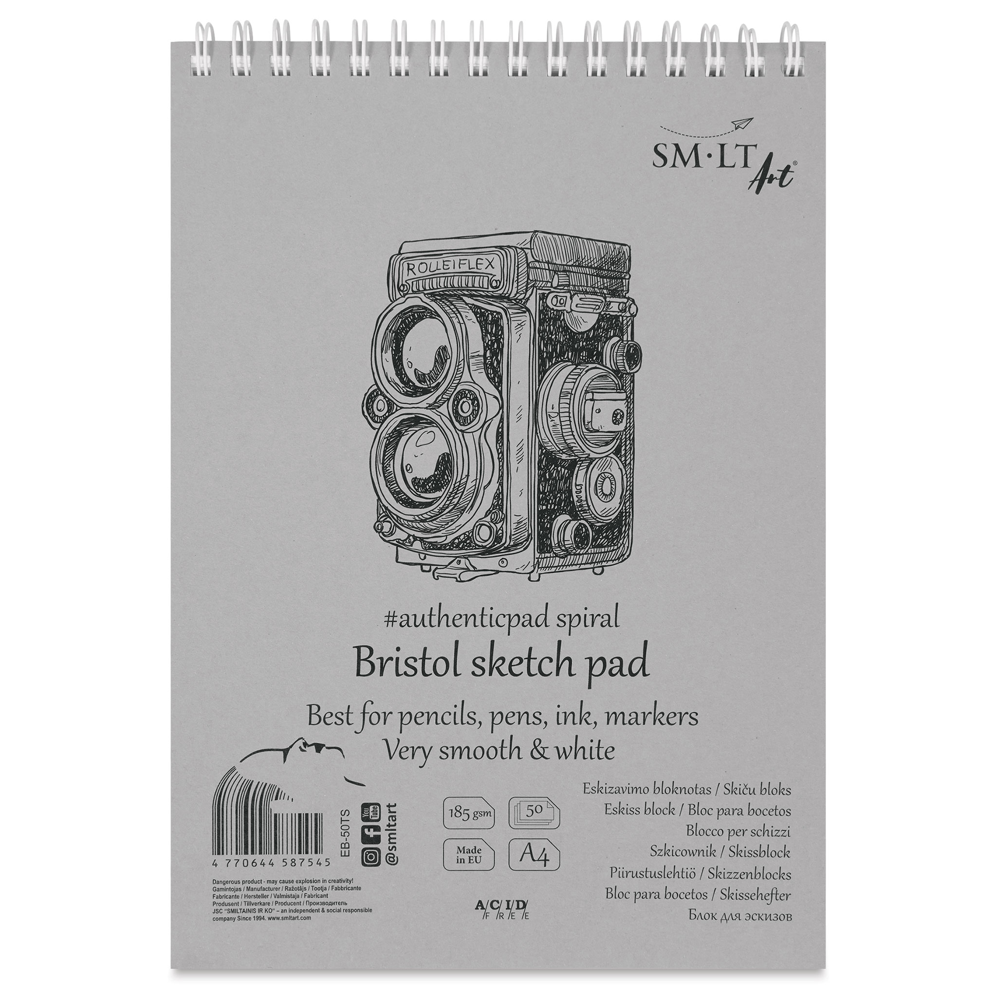 SMLTArt SMLT Black Sketch Pad for Markers A4 - 30 sheets