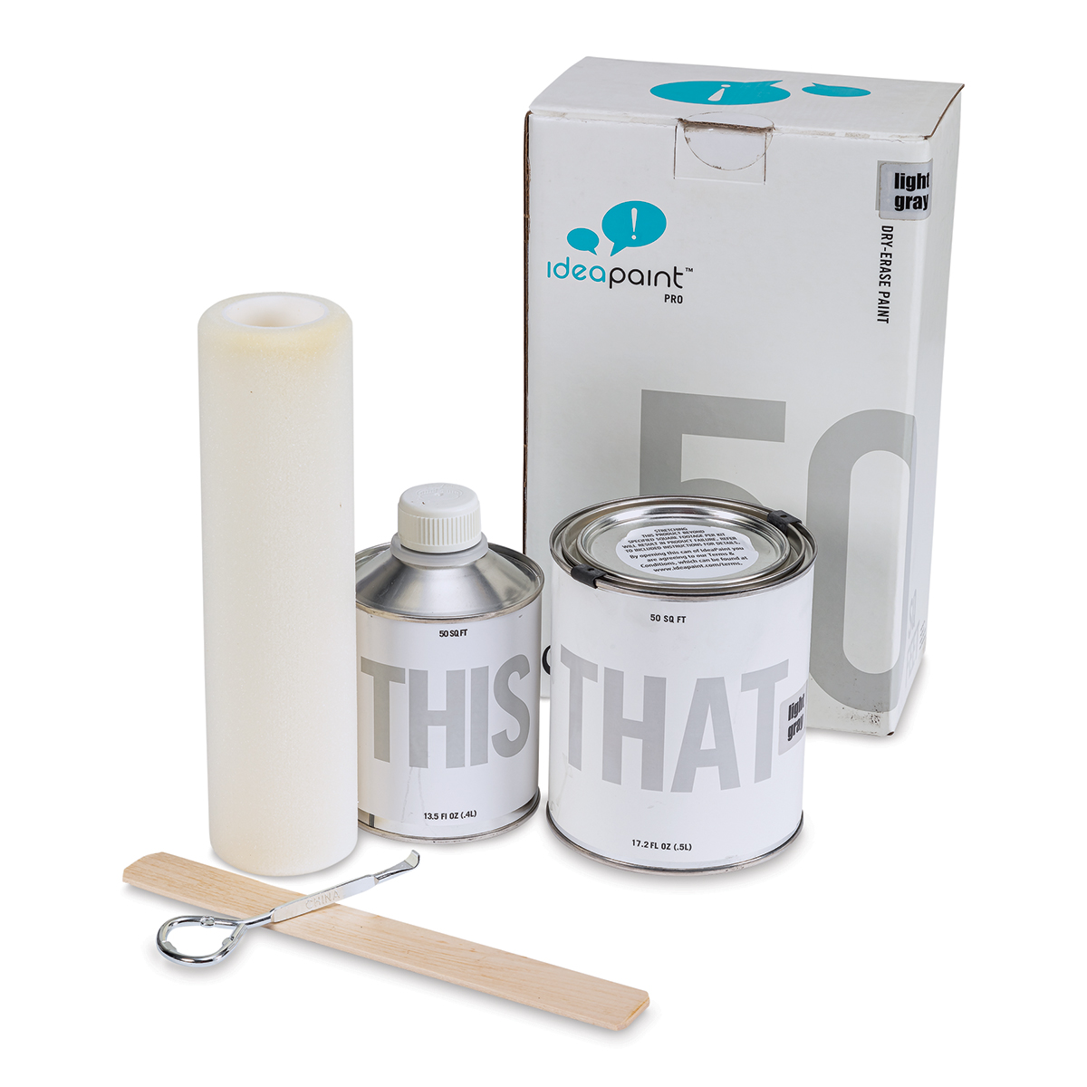 IdeaPaint PRO Series Dry Erase Paint Kit - Light Gray