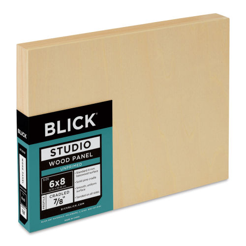 Blick Studio Artists' Wood Panels - Flat Cradle, 6'' x 8'', 7/8'' Cradle