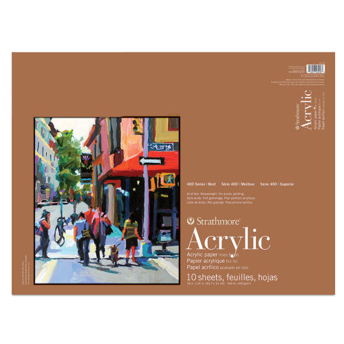  Strathmore Acrylic Paper Pad 9X12-10 Sheets -430900