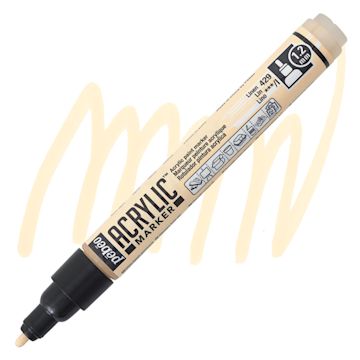 Open in modal - Pebeo Acrylic Marker - Linen, 1.2 mm, Bullet Nib marker and swatch