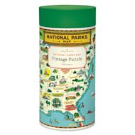 Cavallini Vintage National Parks Map 1,000 Piece Puzzle