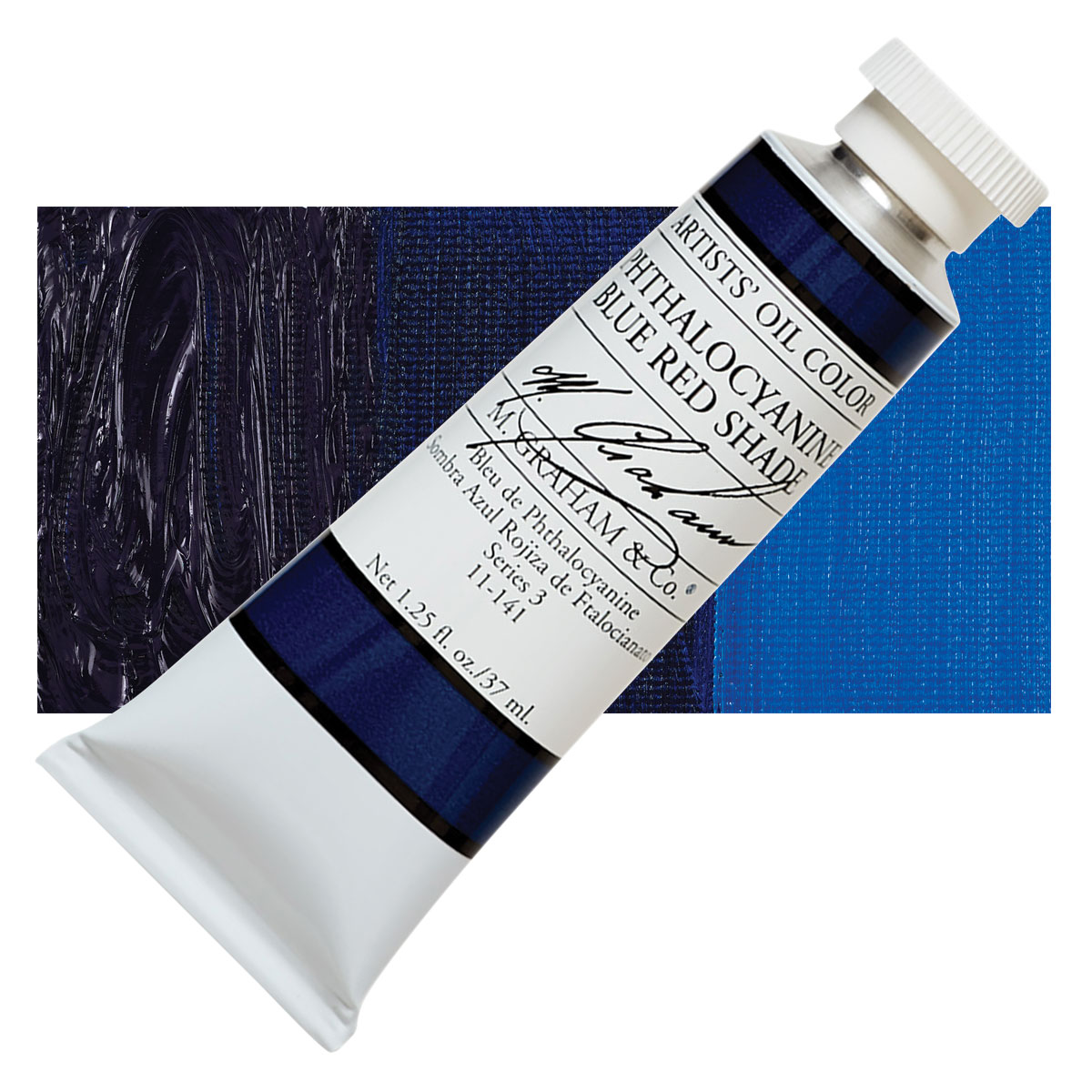 M. Graham Artists' Oil Color - Phthalocyanine Blue Red Shade, 37 ml tube