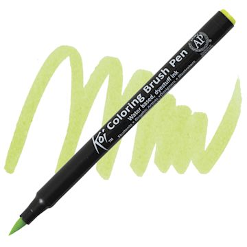 Open in modal - Sakura Koi Coloring Brush Pen - Fresh Green pen and swatch