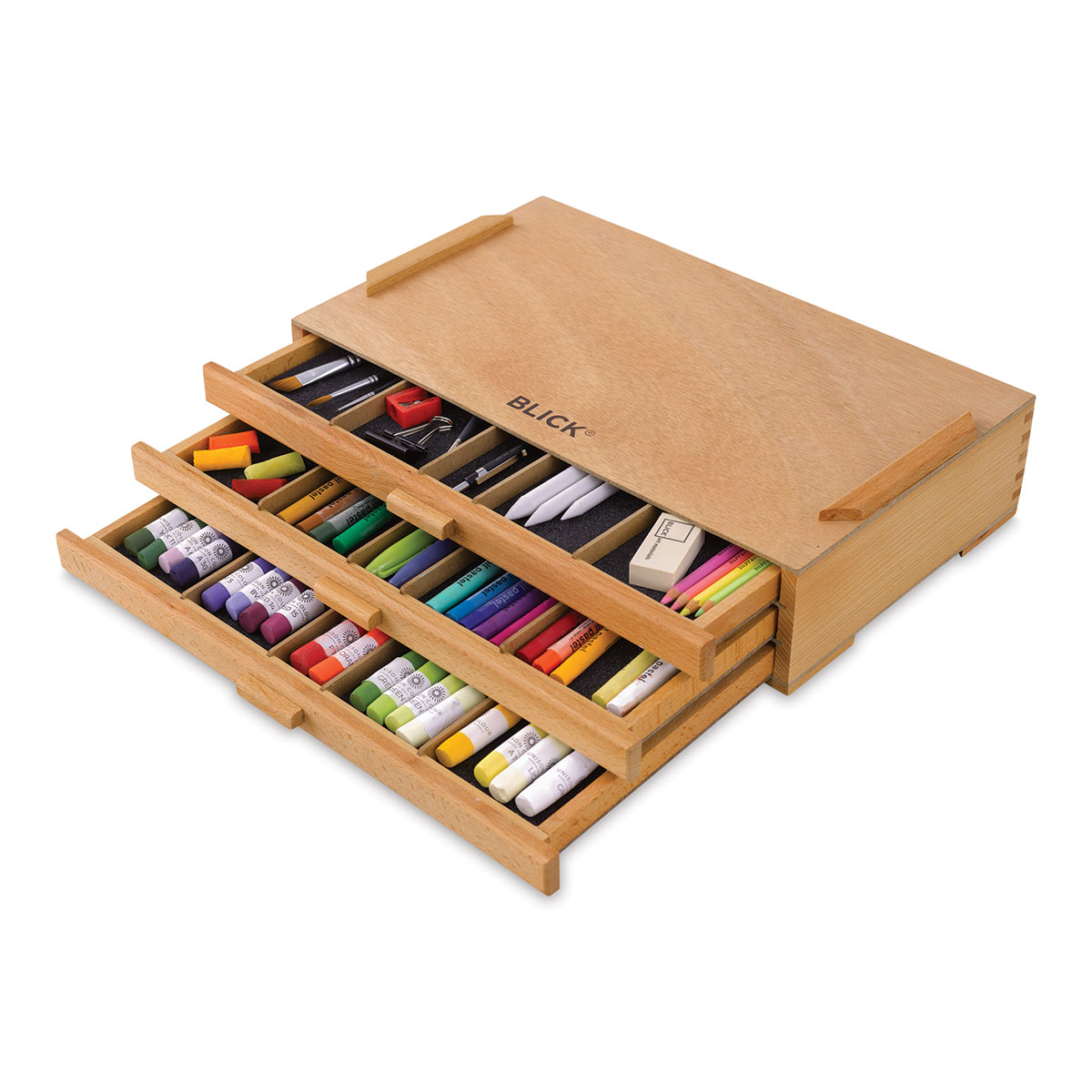 Wooden Artist Tool Box Wooden Pastel Box with Adjustable Compartments -  China Wooden Storage Box and Wooden Display Case price