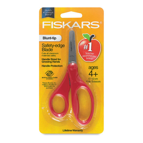 Fiskars 5 Inch Pointed Tip Kids Scissors Classroom Pack Caddy
