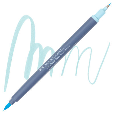 Faber-Castell Goldfaber Aqua Dual Marker - 164 Water Blue (swatch and marker)