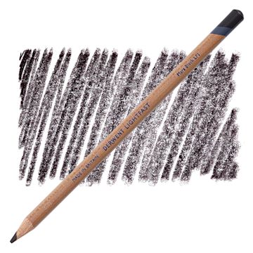 Open in modal - Derwent Lightfast Colored Pencil - Mars Black pencil and swatch
