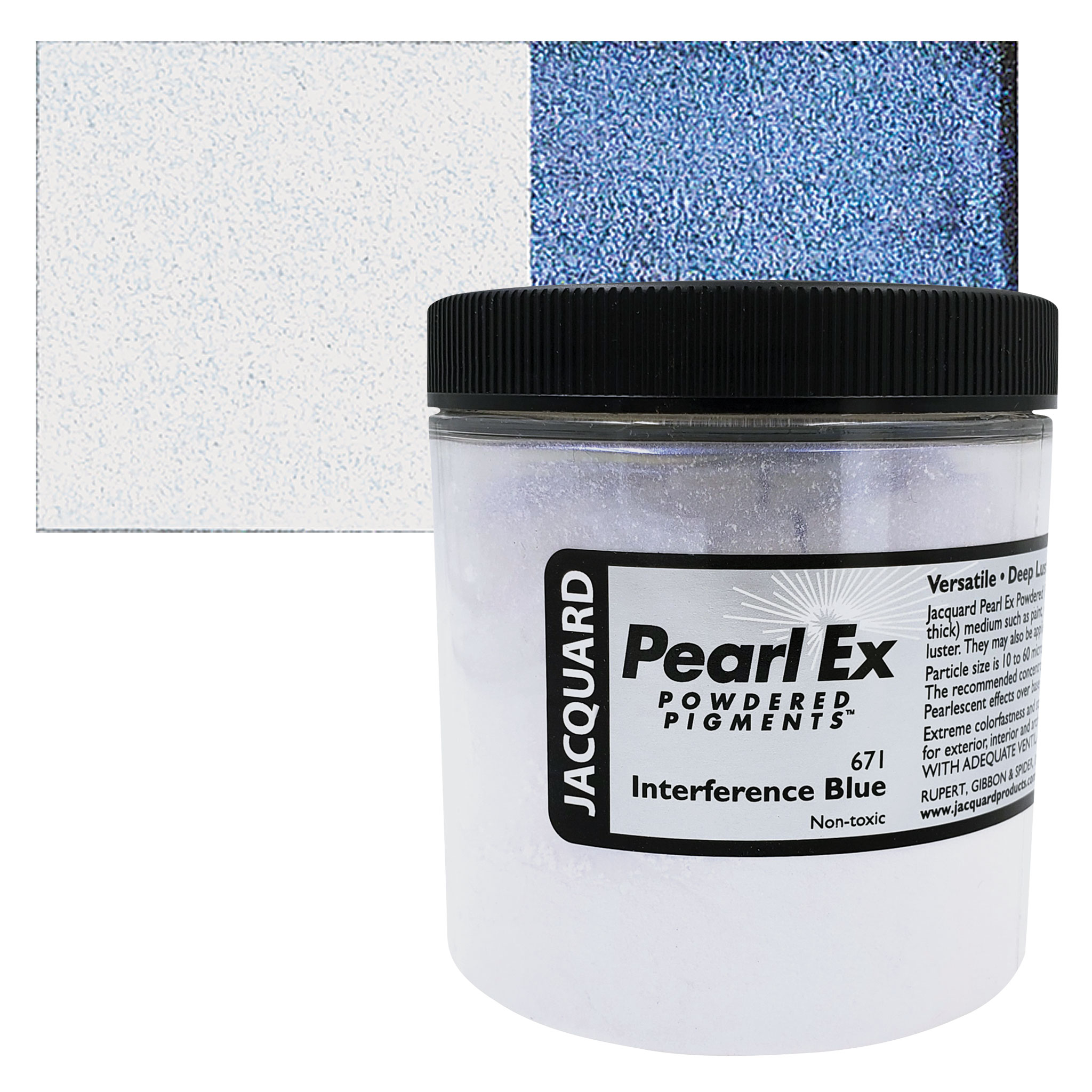 Jacquard Pearl-Ex Pigment - 4 oz, Interference Blue, Jar