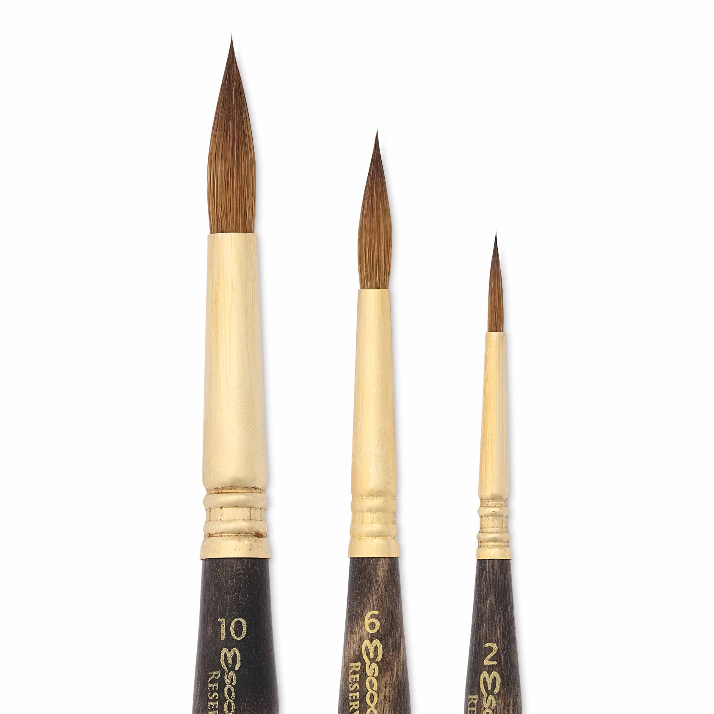 Escoda Reserva Kolinsky-Tajmyr Pocket Brushes and Set | BLICK Art