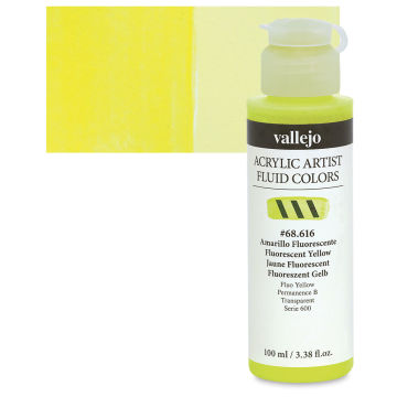 Vallejo Fluid Acrylic - Fluorescent Pink, 100 ml