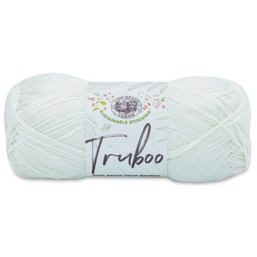 Lion Brand Truboo Yarn - White, 241 yards