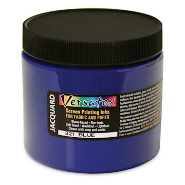 Open in modal - Jacquard Versatex Screen Printing Ink - Blue, 16 oz jar
