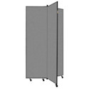 Screenflex Mobile Display - 6 ft 5", Gray, 3 Panel