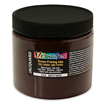 Open in modal - Jacquard Versatex Screen Printing Ink - Brown, 16 oz jar