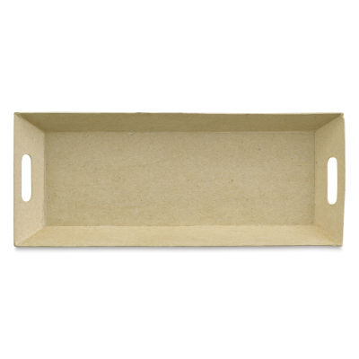 DecoPatch Paper Mache Tray - Rectangle, Large, 10-1/4" x 4-3/8" x 1-1/4", from above
