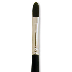 Silver Brush Black Pearl Brush - Filbert, Long Handle, Size 2