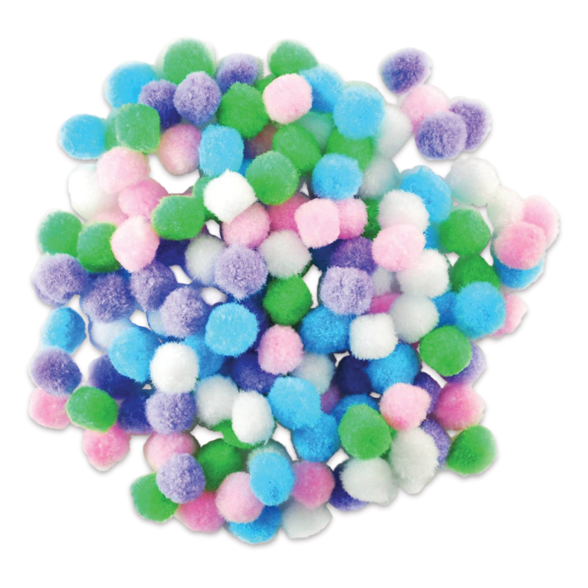 Krafty Kids Pom Poms - Pastel Colors, 1/2